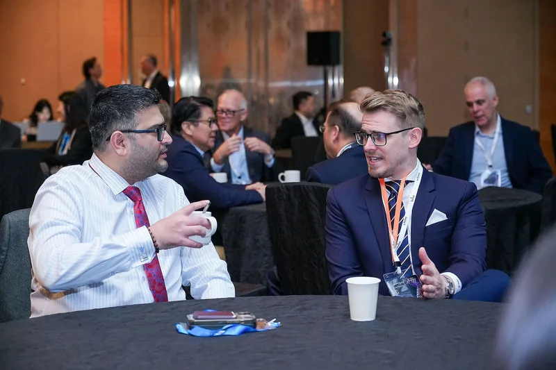 Foyer networking at the HSMAI conference, Marina Bay Sands