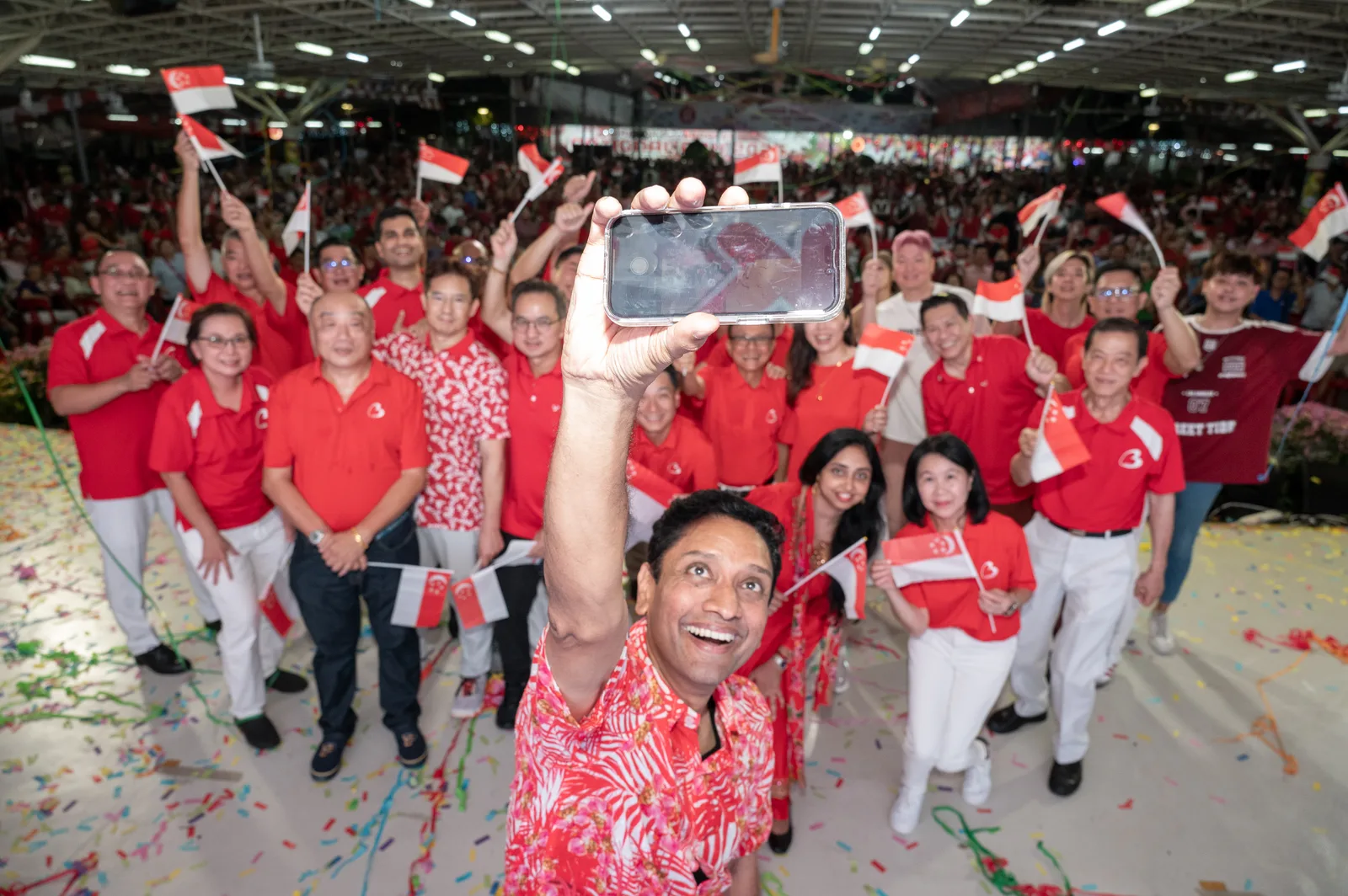Guests at a National Day celebration dinner in Singapore