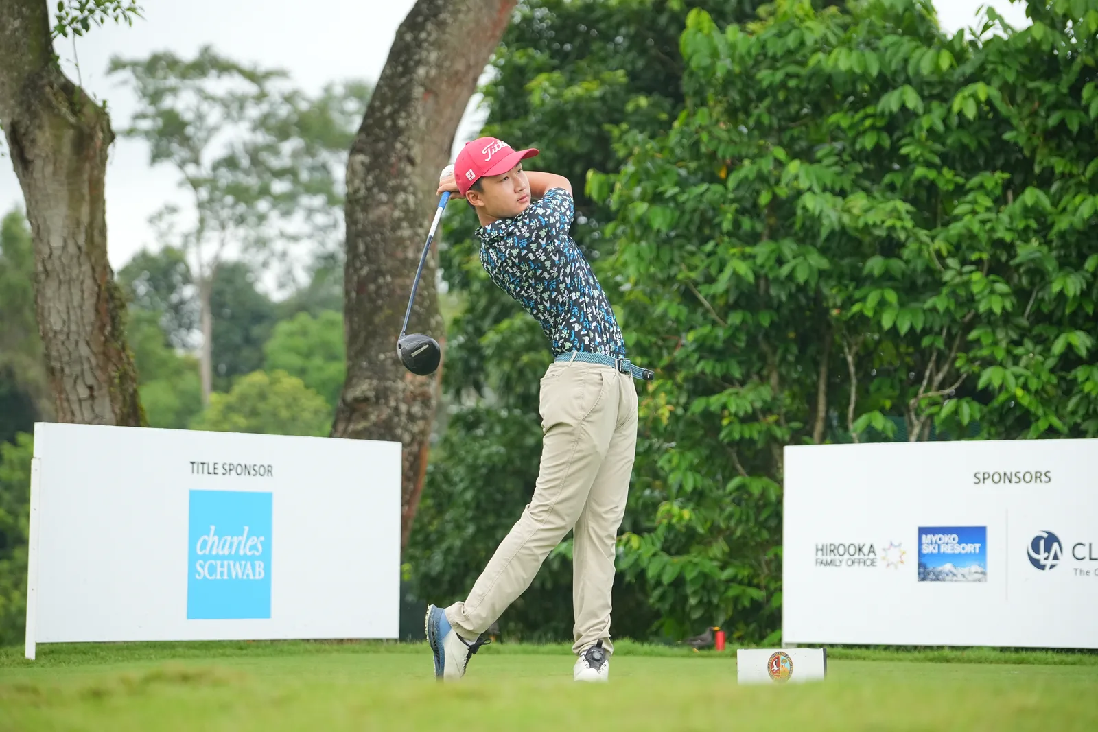 Athlete mid-action during a company sports day in Singapore